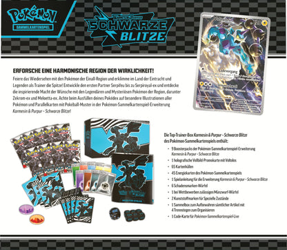 Pokémon (PKM) - Karmesin & Purpur 10.5 - Schwarze Blitze - Elite | Top Trainer Box - DE