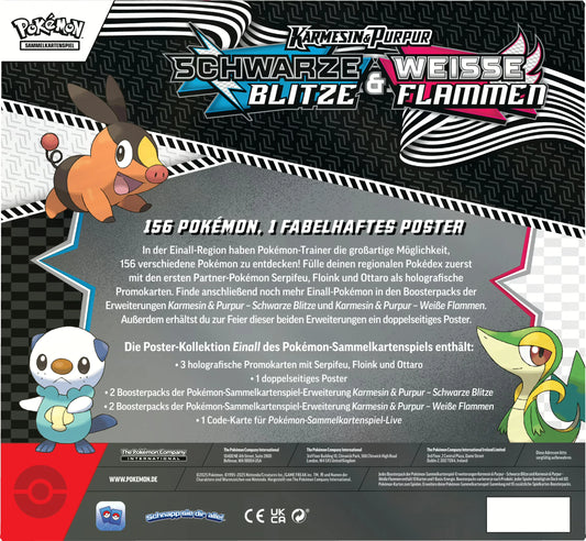 Pokémon (PKM) - Karmesin und Purpur 10.5 - Schwarze Blitze & Weiße Flammen - Poster Kollektion - DE