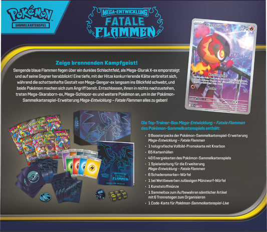 Pokémon (PKM) - Mega-Entwicklung 02 - Fatale Flammen - Elite | Top Trainer Box - DE