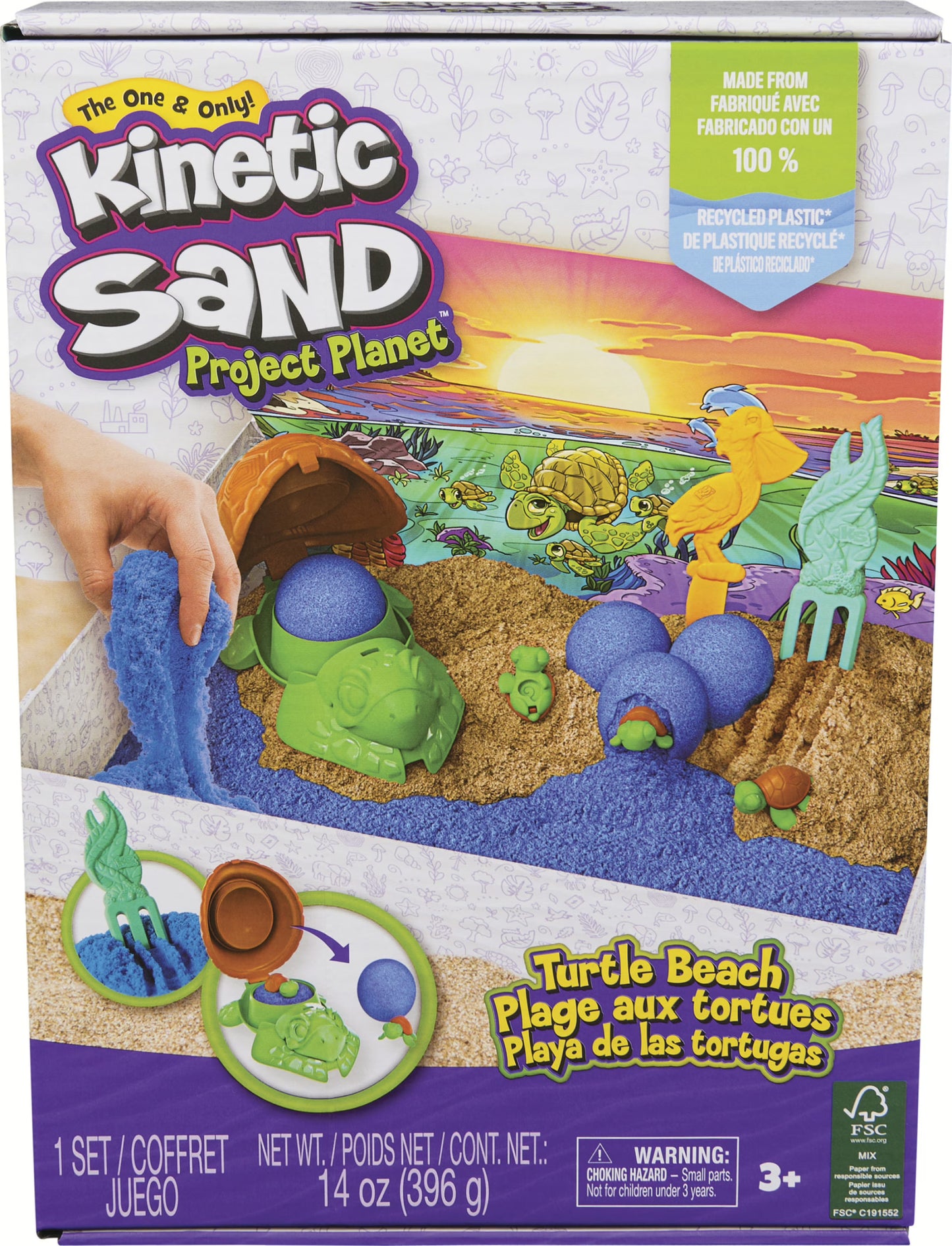 Kinetic Sand Eco - Turtle Beach Set (396g)