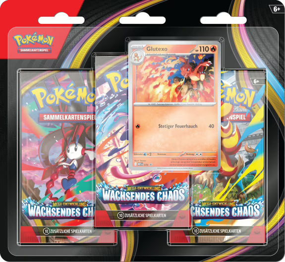 Pokémon (PKM) - Mega-Entwicklung - Wachsendes Chaos (ME04) - 3-Pack-Blister - DE