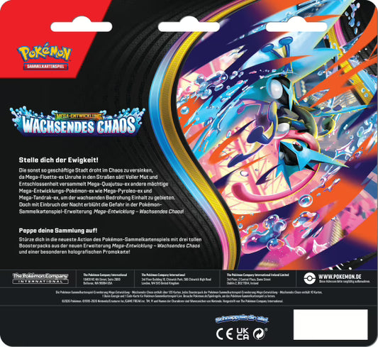 Pokémon (PKM) - Mega-Entwicklung - Wachsendes Chaos (ME04) - 3-Pack-Blister - DE