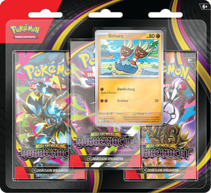 Pokémon (PKM) - Dunkelnacht (ME05) - 3-Pack-Blister