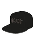ACDC Snapback Cap Shiny Black Logo