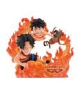 One Piece World Collectable Figure Log Stories PVC-Figur Portgas D. Ace & Monkey D. Ruffy (Marineford) 10 cm