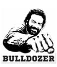 Bud Spencer 3D Blechschild Bulldozer black/white 45 x 45 cm