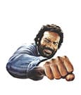 Bud Spencer 3D Blechschild Bud Spencer Faust 45 x 45 cm