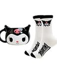 Sanrio Set 3D Tasse und Socken Kuromi