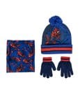 Marvel 3er-Set Beanie, Schlauchtuch Snood & Handschuhe Spider-Man