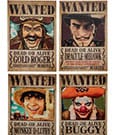 One Piece Magnet 4er-Pack Wanted