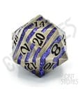 CritStones Metal Würfel D20 Engraved Elder 3 cm