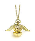 Harry Potter Halskette mit Uhr Goldener Schnatz (vergoldet)