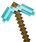 Minecraft Kunststoff-Replik Diamant-Spitzhacke 40 cm