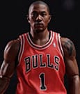 NBA Collection Real Masterpiece Actionfigur 1/6 Derrick Rose Limited Retro Edition 30 cm