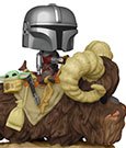 Star Wars The Mandalorian POP! Deluxe Vinyl Figur The Mandalorian on Wantha with Child in Bag 9 cm