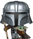 Star Wars POP! Vinyl Wackelkopf-Figur Mandalorian with Grogu (Impressions) Exclusive 9 cm