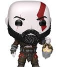 God of War Ragnarök POP! Games Vinyl Figur Kratos w/Mimir's Head 9 cm
