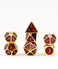 FanRoll Würfel Set Gold with Purple Enamel (7)