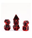 FanRoll Würfel Set Red with Black Enamel (7)