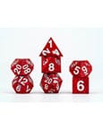 Dragon Storm Sharp Edge Silicone Würfel Set Red Dragon Scales (7)