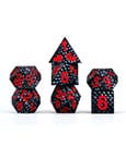 Dragon Storm Sharp Edge Silicone Würfel Set Black Dragon Scales (7)