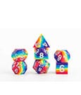 FanRoll Sharp Edge Silicone Würfel Set Rainbow (7)
