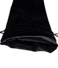 FanRoll Würfelbeutel Velvet Black with Black Satin Large