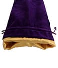 FanRoll Würfelbeutel Velvet Purple with Golden Satin Large