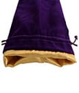 FanRoll Würfelbeutel Velvet Purple with Gold Satin Small