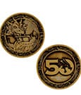 Dungeons & Dragons Sammelmünze 50th Anniversary Antique Gold Edition 4 cm
