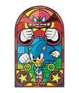 Sonic The Hedgehog Metallbarren Stained Glass Window Style 60 cm