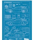 Zurück in die Zukunft Kunstdruck Time Machine Blueprint Limited Edition 42 x 30 cm