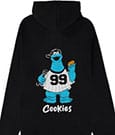 Sesamstraße Kapuzenpullover mit Reißverschluß Krümelmonster 99 Cookies Größe M