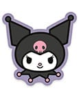 Sanrio Dekokissen Kuromi Face 36 cm