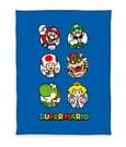 Super Mario Fleecedecke blue 150 x 290 cm
