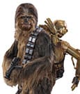 Star Wars Episode V Movie Masterpiece Actionfigur 1/6 Chewbacca with Disassembled C-3PO 36 cm