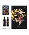 One Piece Aluminiumflasche, Notizbuch, Decke, Stift Geschenkset