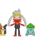 Pokémon Battle Figure Set Figuren 3er-Pack Morpeko, Bisasam #1, Kickerlo 5 cm