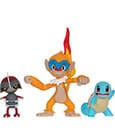 Pokémon Battle Figure Set Figuren 3er-Pack Gladiantri, Schiggy #1, Panpyro 5 cm