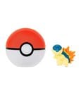 Pokémon Clip 'n' Go Actionfigur Feurigel & Pokéball