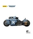 Warhammer 40,000 Raider-pattern Combat Bike Space Wolves with twin-linked bolt rifles 22 cm