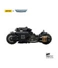Warhammer 40,000 Raider-pattern Combat Bike Raven Guard with twin-linked bolt rifles 22 cm