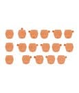 Megami Device M.S.G. Zubehör-Set für Plastic Model Kits 1/1 10 Face Set Puni Mofu 01 Skin Color E