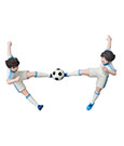 Captain Tsubasa Series 2 UDF Minifiguren Ohzora Tsubasa and Misaki Taro (Twin shoot) (Reproduction) 13 cm