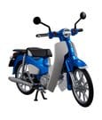 Honda Kaitanics Plastic Model Kit Super Cub 110 Glint Wave Blue Metalic