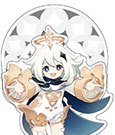Genshin Impact Traveler Theme Series Character Acryl Figur Paimon 14 cm