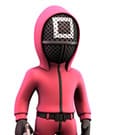 Squid Game Minix Figur Masked Square Guard 12 cm