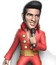 Elvis Presley Minix Figur Elvis Red Suit 12 cm
