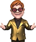 Elton John Minix Figur Elton John new 12 cm