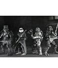 Universal Monsters x Teenage Mutant Ninja Turtles Actionfiguren 4er-Pack Turtles Black & White 18 cm